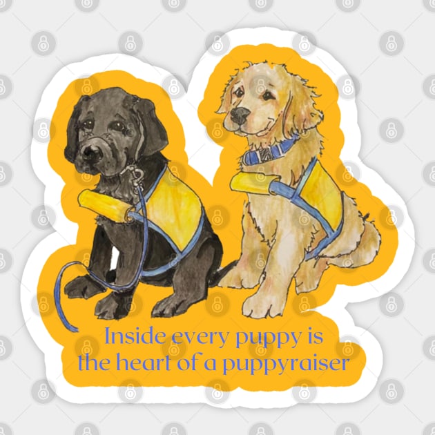 Heart of a Puppyraiser Sticker by B C Designs